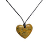 Studiostone Creative's soapstone heart pendant on black string | Conscious Craft
